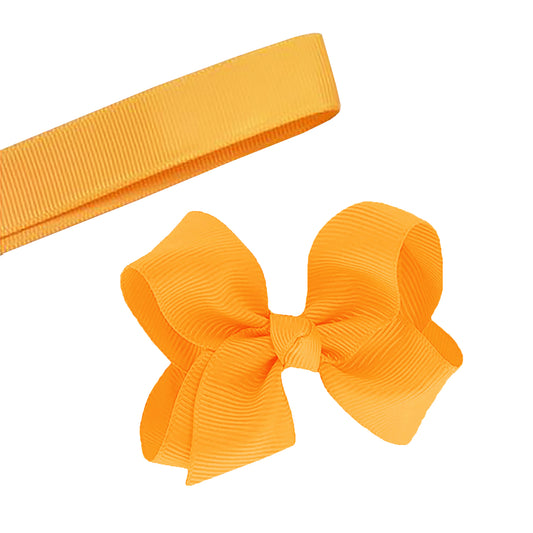 5 Yards Solid Mustard Yellow Grosgrain Ribbon DIY Crafts Bows USA