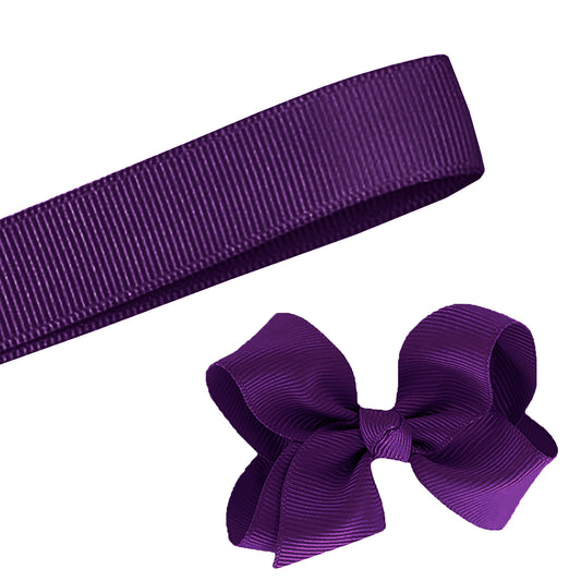 5 Yards Solid Plum Purple Grosgrain Ribbon Yardage DIY Crafts Bows USA