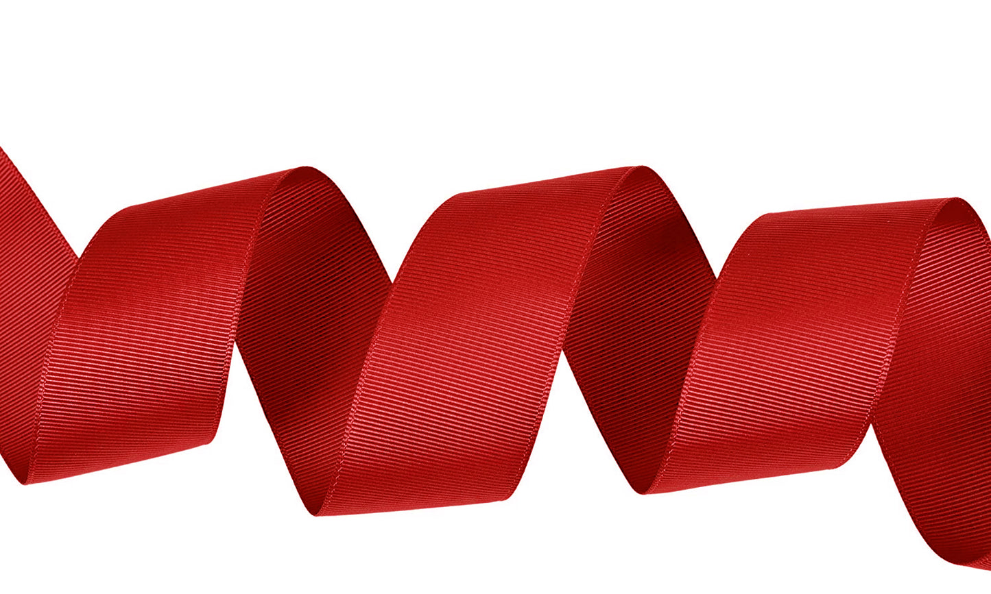 5 Yards Solid Red Grosgrain Ribbon Yardage DIY Crafts Bows Décor USA