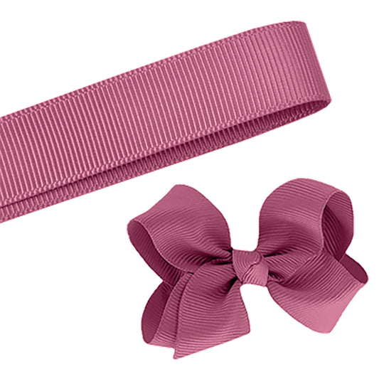 5 Yards Solid Mauve Pink Grosgrain Ribbon Yardage DIY Crafts Bows Décor USA