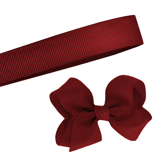 5 Yards Solid Burgundy Red Grosgrain Ribbon Yardage DIY Crafts Bows Décor USA