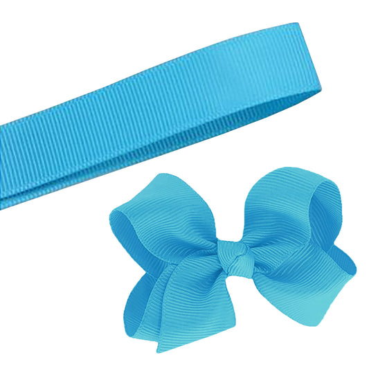 5 Yards Solid Turquoise Blue Grosgrain Ribbon Yardage DIY Crafts Bows USA