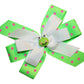 WD2U Girls Lime Green & Pink Frog Princess Hair Bow French Clip Barrette USA