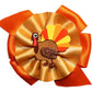 WD2U Girls Gobble Gobble Novelty Turkey Thanksgiving Hair Bow Alligator Clip USA